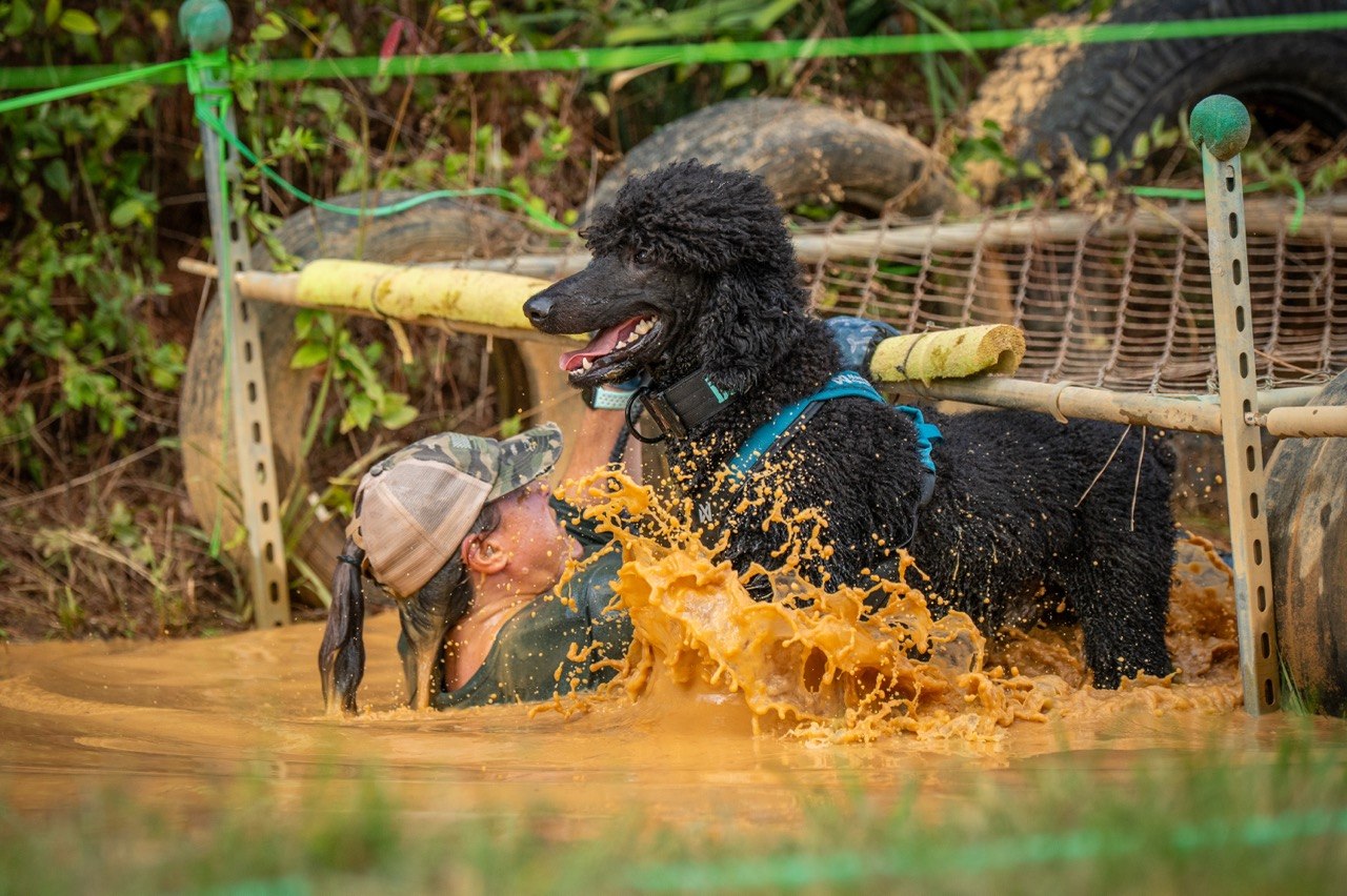 Abigail and Enzo mud pit at One World